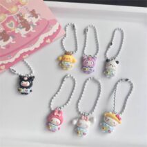 Kawaii 7 Pieces Sanrio Keychain Set - ArtGalleryZen