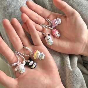 Kawaii 7 Pieces Sanrio Keychain Set - ArtGalleryZen