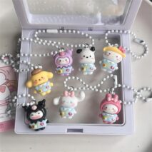 Kawaii 7 Pieces Sanrio Keychain Set - ArtGalleryZen