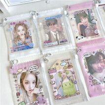 Kawaii Animal Candy Bag Photocard Holder Keychain - PVC Card Case - ArtGalleryZen