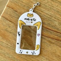 Kawaii Animal Photocard Holder Keychain - PVC Card Organizer Pouch - ArtGalleryZen