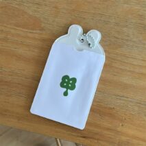 Kawaii Bunny Clover Photocard Holder Keychain PVC Card Display Bag - ArtGalleryZen