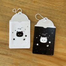 Kawaii Cat Paw Photocard Holder Keychain - Cute Kpop Card Display Bag - ArtGalleryZen