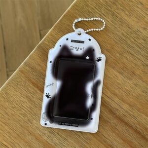Kawaii Cat Paw Photocard Holder Keychain - Cute Kpop Card Display Bag - ArtGalleryZen