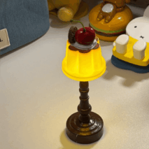 Kawaii Cherry Pudding Night Light - ArtGalleryZen