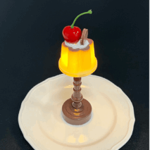 Kawaii Cherry Pudding Night Light - ArtGalleryZen