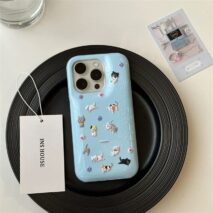 Kawaii Colorful Relief Kitten Sticker iPhone Case - ArtGalleryZen