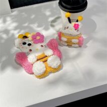 Kawaii Hello Kitty Bee Plush AirPods Earphone Case - ArtGalleryZen