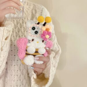 Kawaii Hello Kitty Bee Plush iPhone Case - ArtGalleryZen