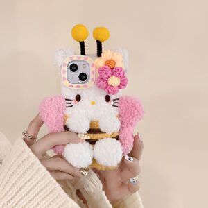 Kawaii Hello Kitty Bee Plush iPhone Case - ArtGalleryZen