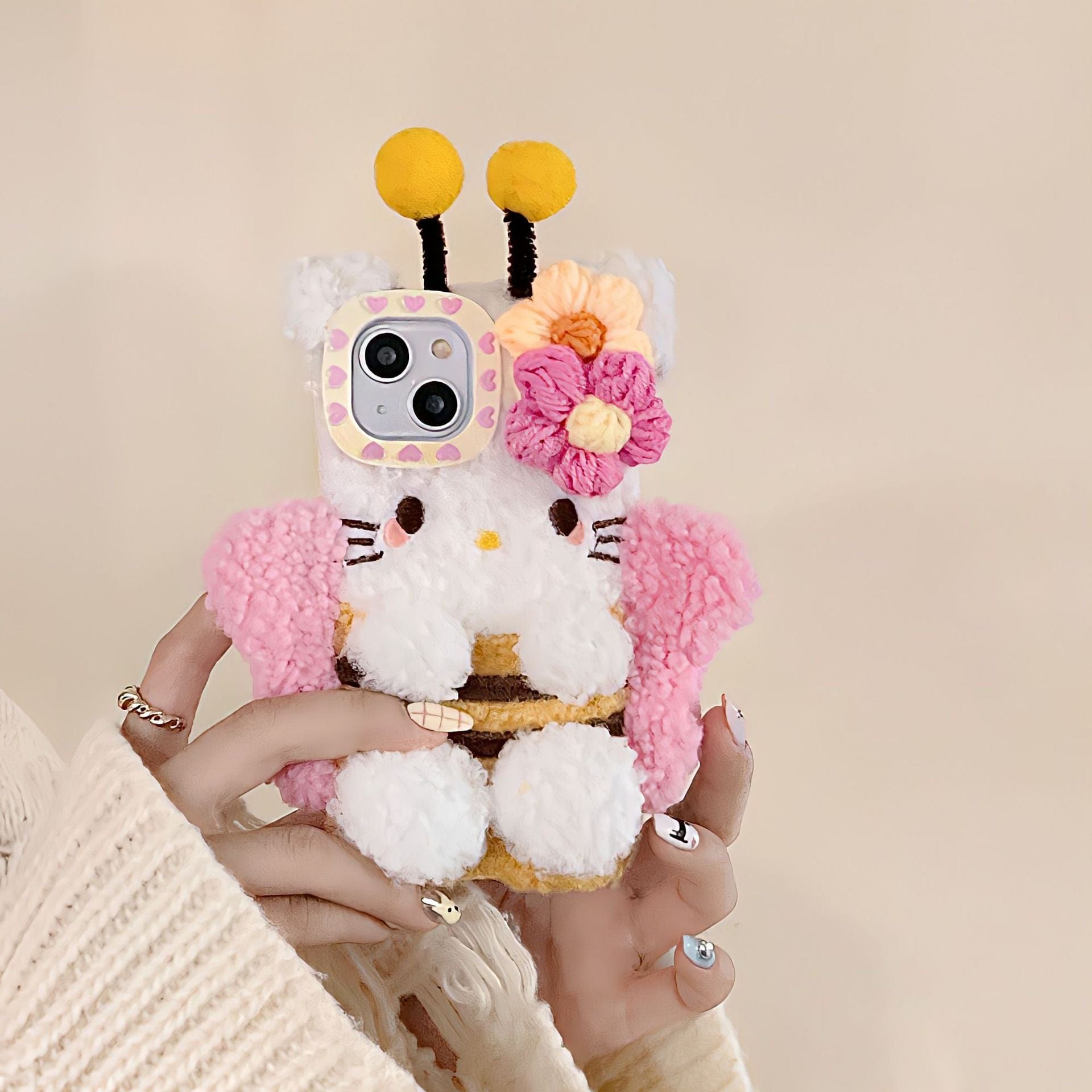 Kawaii Hello Kitty Bee Plush iPhone Case - ArtGalleryZen