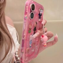 Kawaii Hello Kitty Laser iPhone Case With Charm - ArtGalleryZen