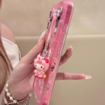 Kawaii Hello Kitty Laser iPhone Case With Charm - ArtGalleryZen
