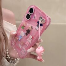 Kawaii Hello Kitty Laser iPhone Case With Charm - ArtGalleryZen