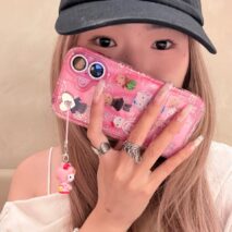 Kawaii Hello Kitty Laser iPhone Case With Charm - ArtGalleryZen