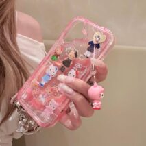 Kawaii Hello Kitty Laser iPhone Case With Charm - ArtGalleryZen
