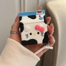 Kawaii Hello Kitty Milk AirPods Earphone Case With Charm - ArtGalleryZen