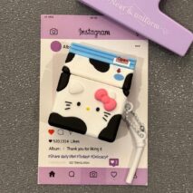 Kawaii Hello Kitty Milk AirPods Earphone Case With Charm - ArtGalleryZen