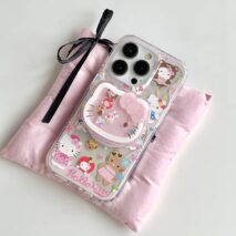 Kawaii Hello Kitty Shaker Magnetic Stand iPhone Case - ArtGalleryZen