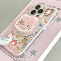 Kawaii Hello Kitty Shaker Magnetic Stand iPhone Case - ArtGalleryZen