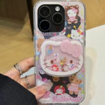 Kawaii Hello Kitty Shaker Magnetic Stand iPhone Case - ArtGalleryZen