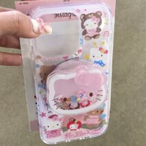 Kawaii Hello Kitty Shaker Magnetic Stand iPhone Case - ArtGalleryZen