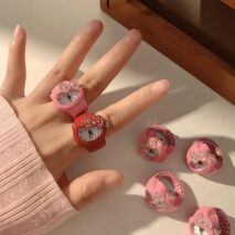 Kawaii Hello Kitty Watch Ring - ArtGalleryZen
