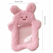Kawaii Kitten Rabbit Kpop Keychain Plush Photocard Holder - ArtGalleryZen