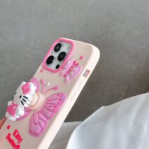 Kawaii Kitty Butterfly iPhone Case - ArtGalleryZen