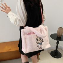 Kawaii Labubu Plush Shoulder Crossbody Bag - ArtGalleryZen
