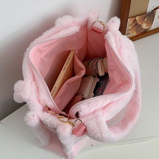 Kawaii Labubu Plush Shoulder Crossbody Bag - ArtGalleryZen