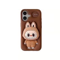 Kawaii Labubu Silicone Stand iPhone Case - ArtGalleryZen