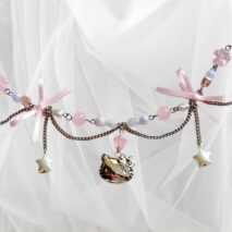 Kawaii Layered Star Tassel Hello Kitty Ball Chain Necklace - ArtGalleryZen