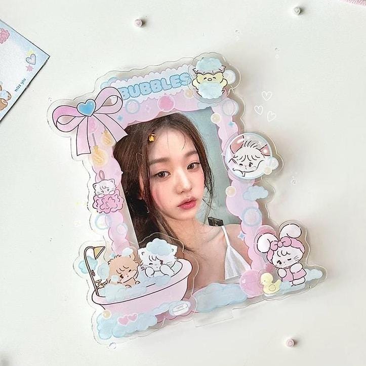 Kawaii Mikko Kpop Acrylic Photocard Holder - ArtGalleryZen