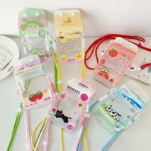 Kawaii Milk Carton Clear Display Bag - Crossbody Doll Holder Purse - ArtGalleryZen