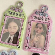 Kawaii Pastel Animal Keychain Photocard Holder - Cute Card Display - ArtGalleryZen