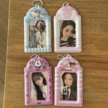 Kawaii Photocard Holder Keychain - Cute Angel Wing Card Display Bag - ArtGalleryZen