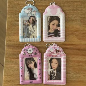 Kawaii Photocard Holder Keychain - Cute Angel Wing Card Display Bag - ArtGalleryZen