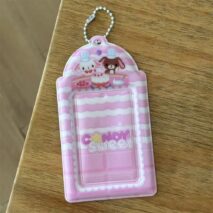 Kawaii Photocard Holder Keychain - Cute Angel Wing Card Display Bag - ArtGalleryZen