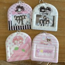 Kawaii Photocard Holder Keychain - Cute Pastel Bunny Card Display Bag - ArtGalleryZen