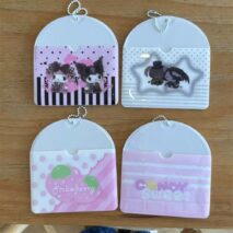 Kawaii Photocard Holder Keychain - Cute Pastel Bunny Card Display Bag - ArtGalleryZen