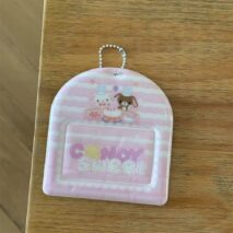 Kawaii Photocard Holder Keychain - Cute Pastel Bunny Card Display Bag - ArtGalleryZen