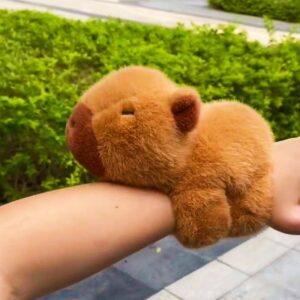 Kawaii Plush Capybara Pops Clap Ring Wristband - ArtGalleryZen