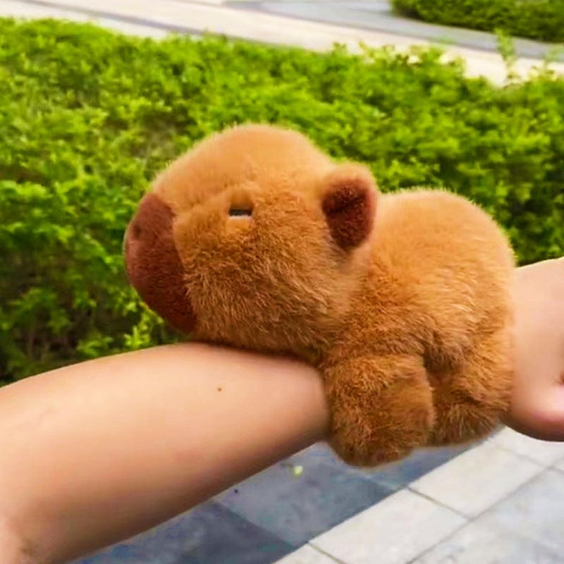 Kawaii Plush Capybara Pops Clap Ring Wristband - ArtGalleryZen