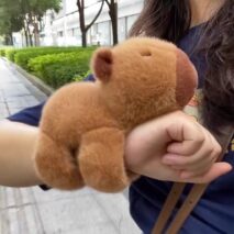 Kawaii Plush Capybara Pops Clap Ring Wristband - ArtGalleryZen