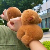 Kawaii Plush Capybara Pops Clap Ring Wristband - ArtGalleryZen