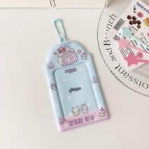 Kawaii Puppy Panda Swiss Roll Kpop Keychain Photocard Holder - ArtGalleryZen