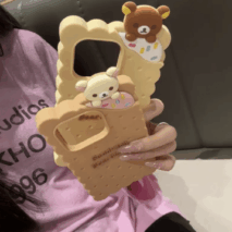 Kawaii Rilakkuma Cookie Silicone iPhone Case - ArtGalleryZen