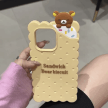 Kawaii Rilakkuma Cookie Silicone iPhone Case - ArtGalleryZen
