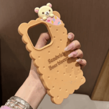 Kawaii Rilakkuma Cookie Silicone iPhone Case - ArtGalleryZen